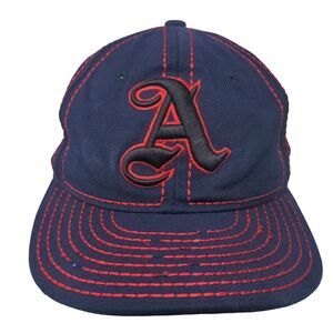 Pit Bull Men's Fitted Hat Blue Red Embroidered A Big Logo 100% Acrylic